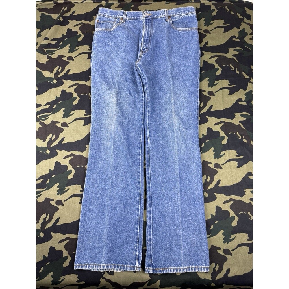 Vintage Rare Y2K Levi’s 517 Blank Tab Bootcut Medium Wash Jeans 36x32